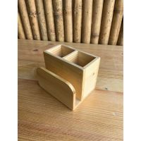 Wooden Cutlery Holder (Small) – Handmade Wooden Utensil Organizer for Kitchen Countertop, Spoon/Fork/Knife Stand with Natural Finish, Eco-Friendly Storage for Home Dining